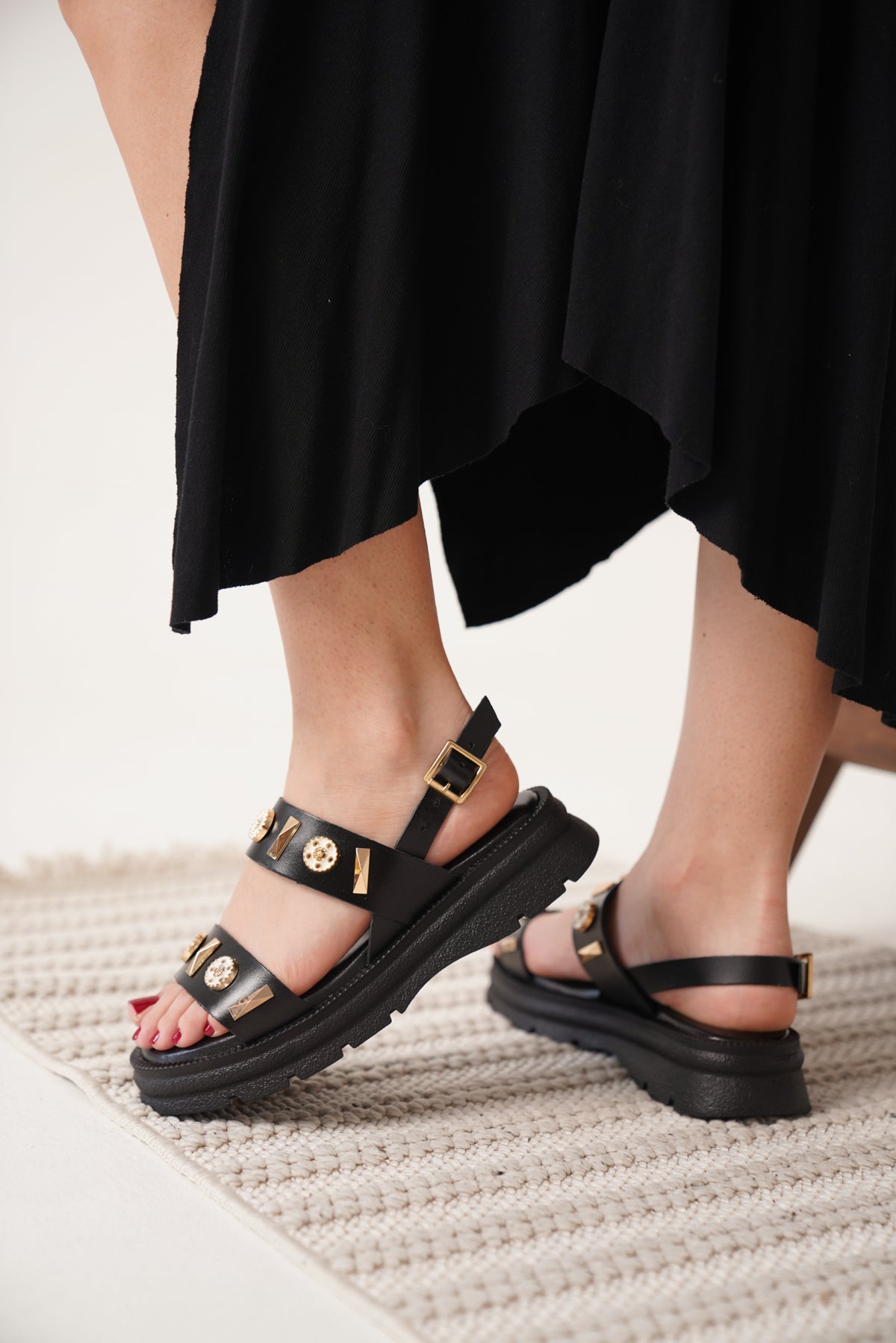 ORNELLA SANDALET 452-S SİYAH