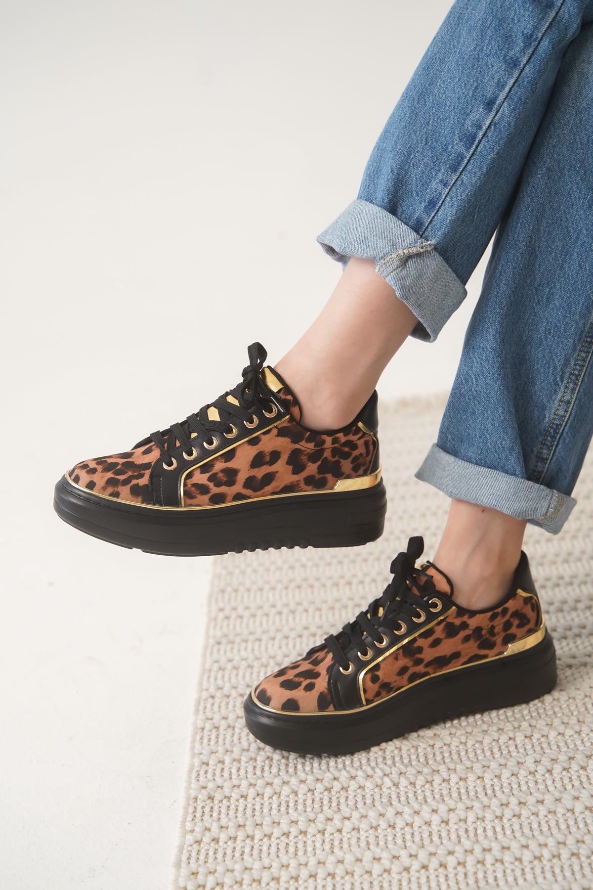 RUNARA SPOR AYAKKABI 6030-L LEOPAR