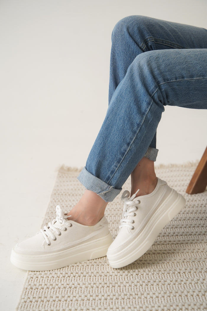 VEXA KETEN SPOR AYAKKABI 880-B BEYAZ