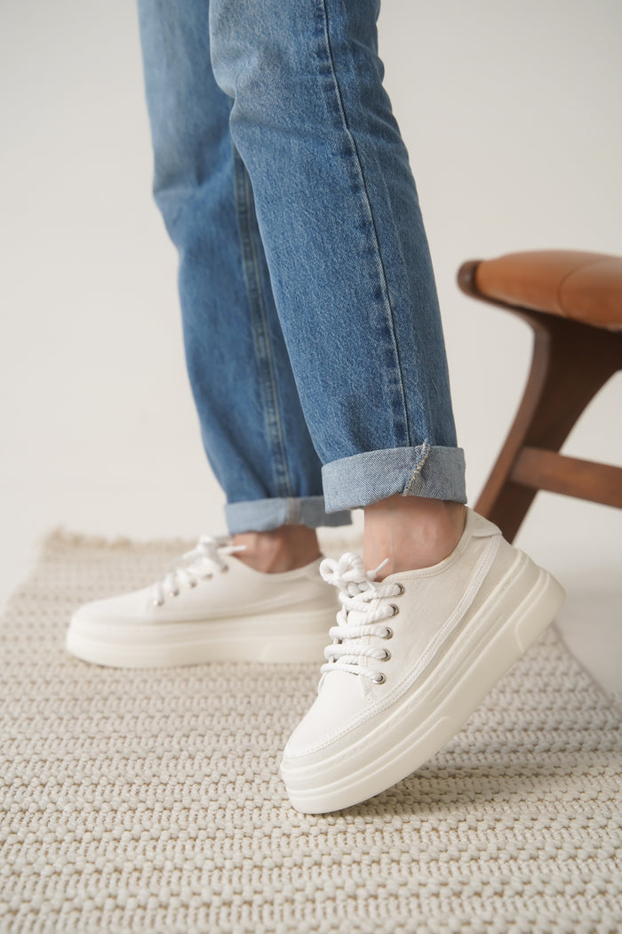 VEXA KETEN SPOR AYAKKABI 880-B BEYAZ