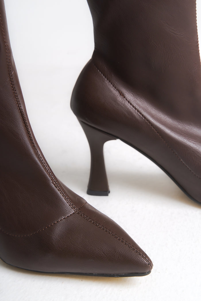 TAYRA STREÇ BOT 743-K KAHVE