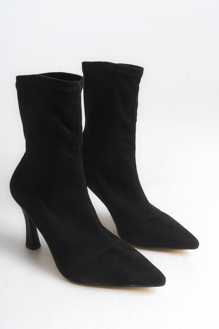 TAYRA STREÇ BOT 743-SS SİYAH SÜET