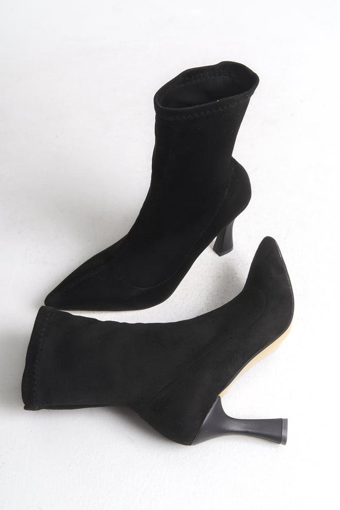 TAYRA STREÇ BOT 743-SS SİYAH SÜET