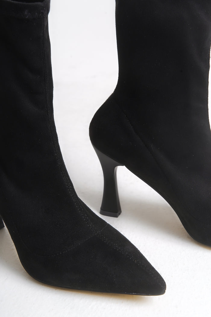 TAYRA STREÇ BOT 743-SS SİYAH SÜET