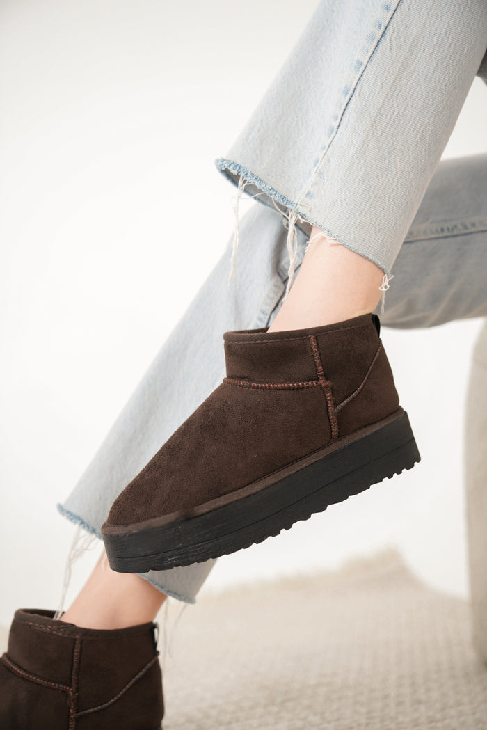 CHUNKY ULTRA MİNİ KALIN TABAN BOT-K KAHVE